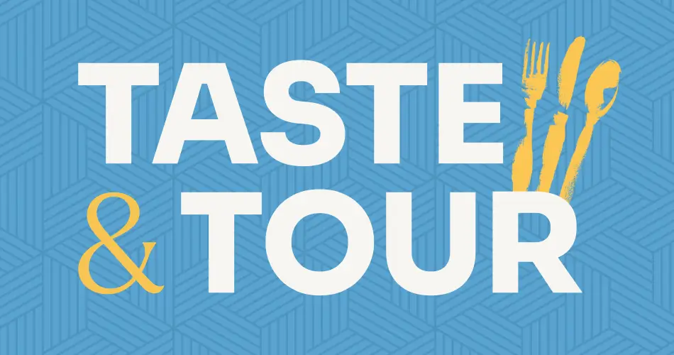 Taste and tour event card graphic